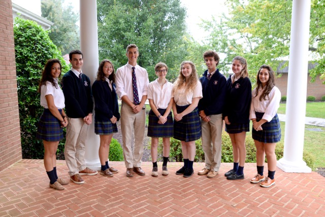 Class of 2018 students honored for outstanding Advanced Placement scores are (l-r) Anchita Batra (Rehoboth Beach), Josh Bredbenner (Seaford), Deborah Marini (Lewes), Brenner Maull (Salisbury, Md.), Olivia Parker (Ocean City, Md.), Maddie Simons (Ocean City), Connor Cebula (Berlin, Md.), Camryn Sofronski (Berlin), and Maya ZiaShakeri (Berlin). SUBMITTED PHOTO